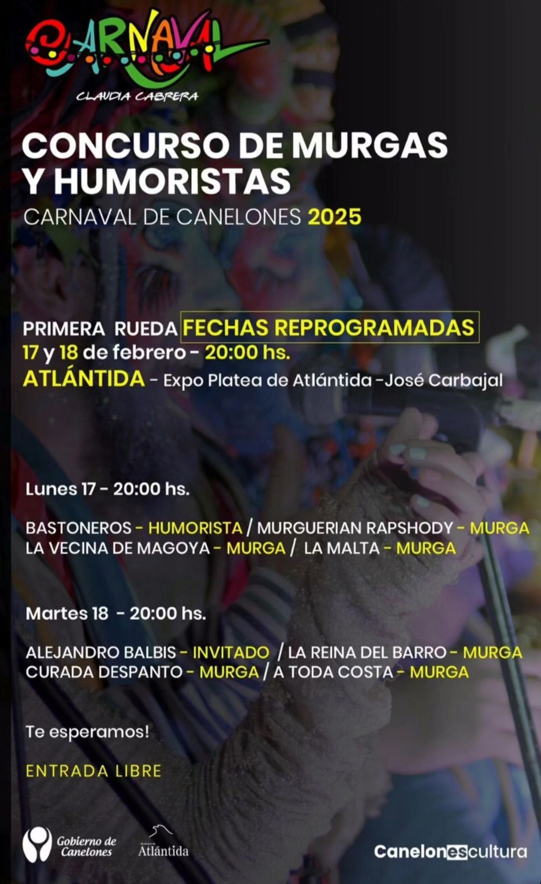 Concurso de Murgas y Humoristas en la Expoplatea de Atlántida