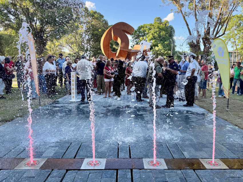 Inauguración de obras de reacondicionamiento de la Plaza de los Fundadores de Atlántida