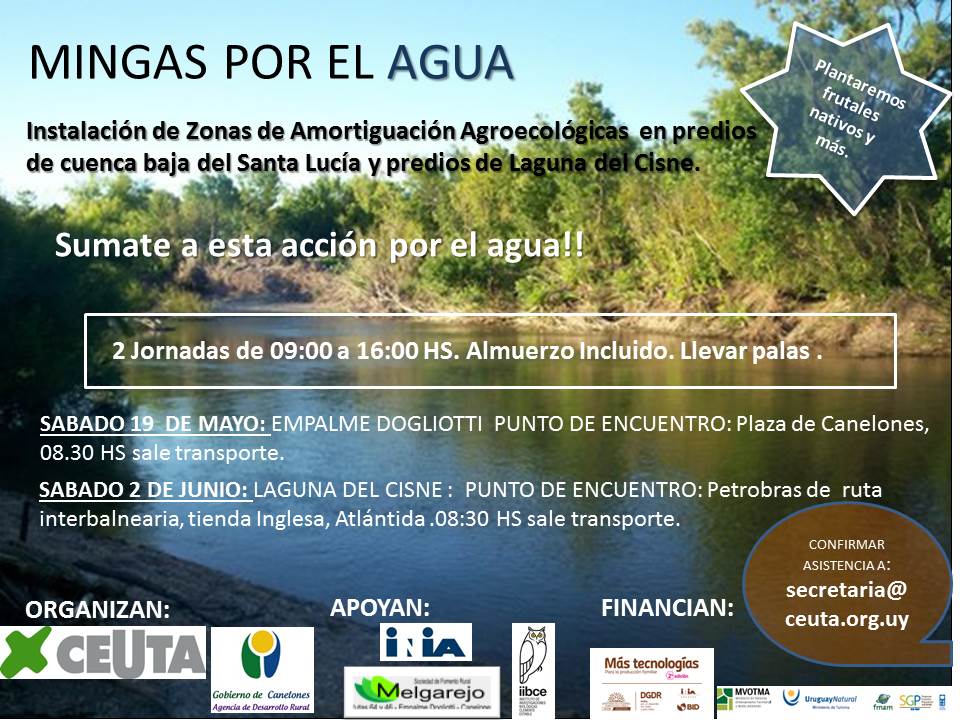Mingas por el Agua. Instalación de Zonas de Amortiguación Agroecológicasa en predios de cuenca baja del Santa Lucía en la Laguna del Cisne