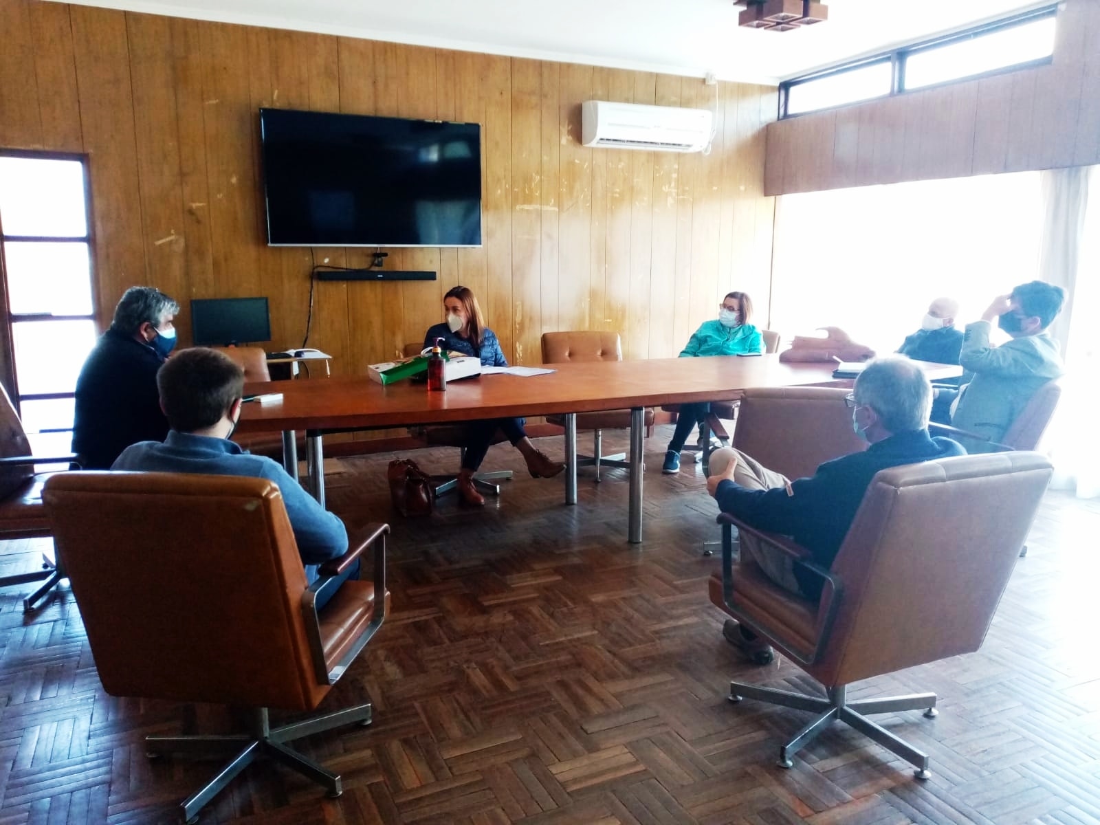 Reunión de representantes de la OPP y el Concejo Municipal de Atlántida