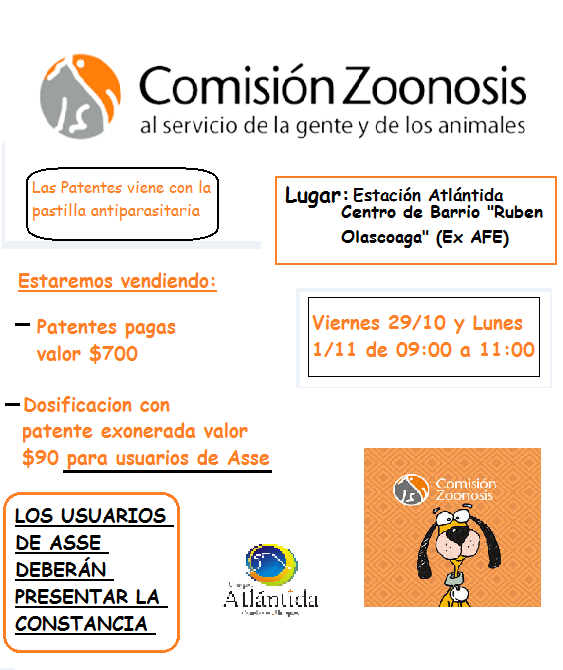 Patentes de la Comisión Zoonosis en el Centro de Barrio 