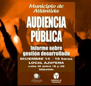 Audiencia Pública en el Municipio de Atlántida 