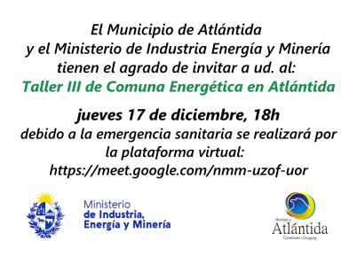 Taller de COMUNA ENERGÉTICA III en Atlántida