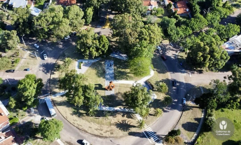 Obras de reacondicionamiento de la Plaza de los Fundadores de Atlántida